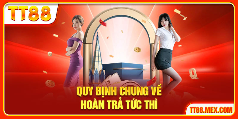 Quy định chung về hoàn trả tức thì